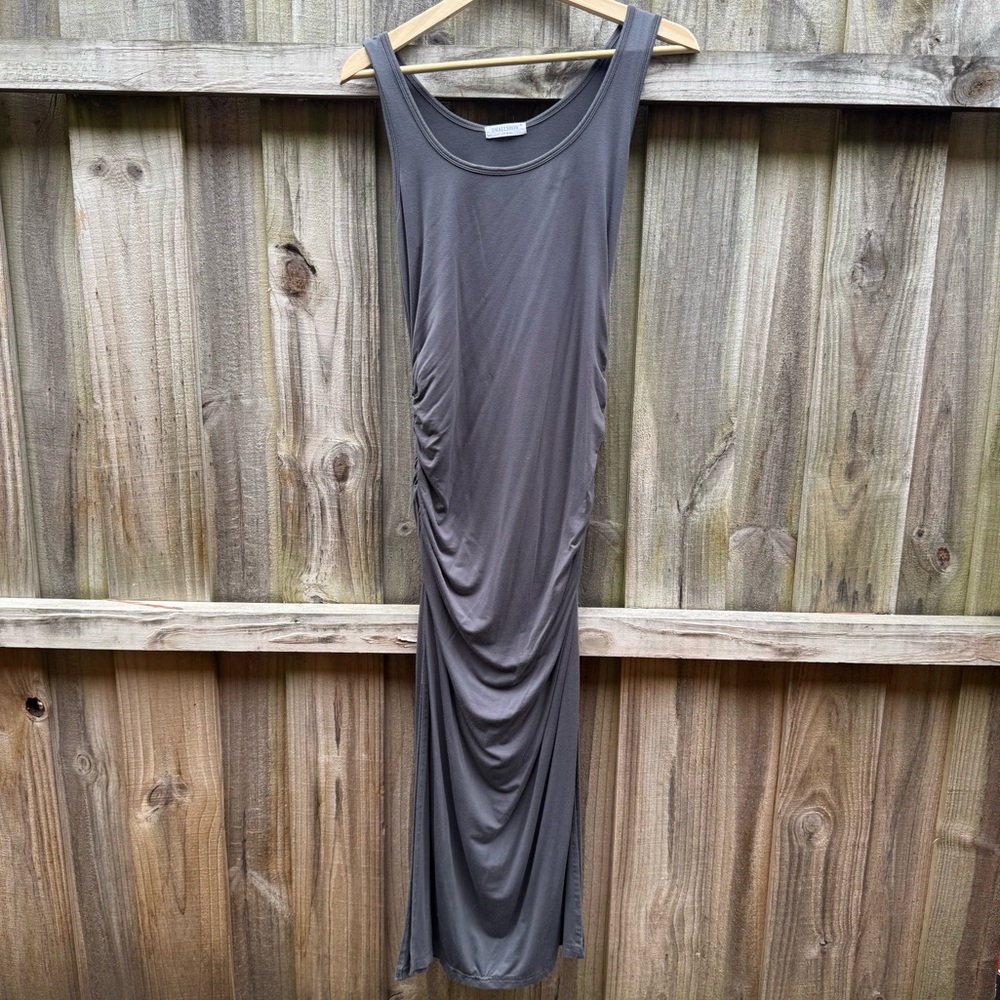 Smallshow Gray Maxi Maternity Dress Small